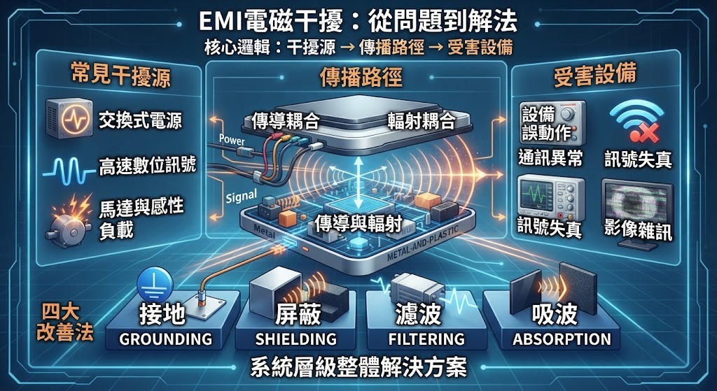 emi電磁干擾是什麼？常見原因、排查流程與改善方法完整指南