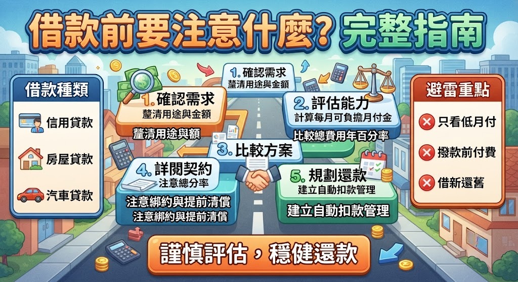 借款前要注意什麼?申請流程、費用判斷與還款規劃完整指南