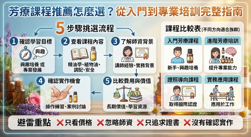 芳療課程推薦怎麼選？從入門到專業培訓完整指南
