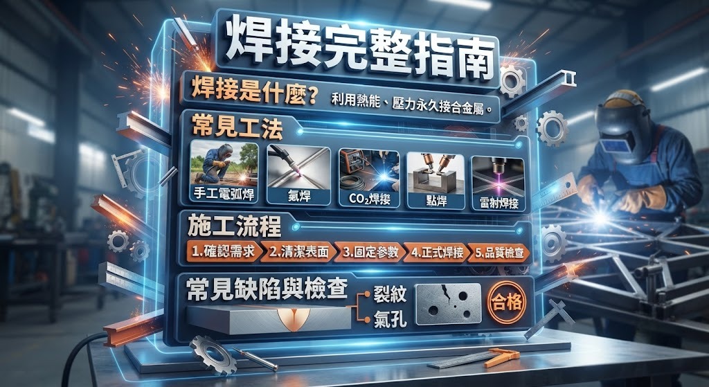 焊接完整指南：原理、工法比較、施工流程與常見缺陷