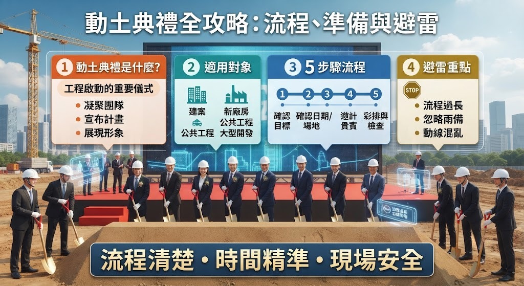 動土典禮怎麼辦?流程、準備事項與現場規劃完整指南