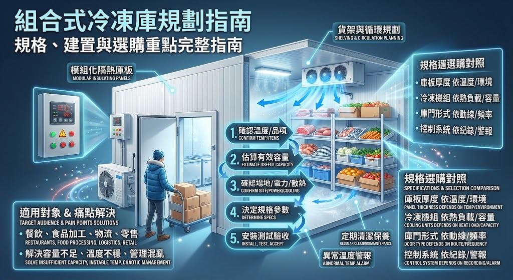 組合式冷凍庫是什麼？規格、建置流程與選購重點指南