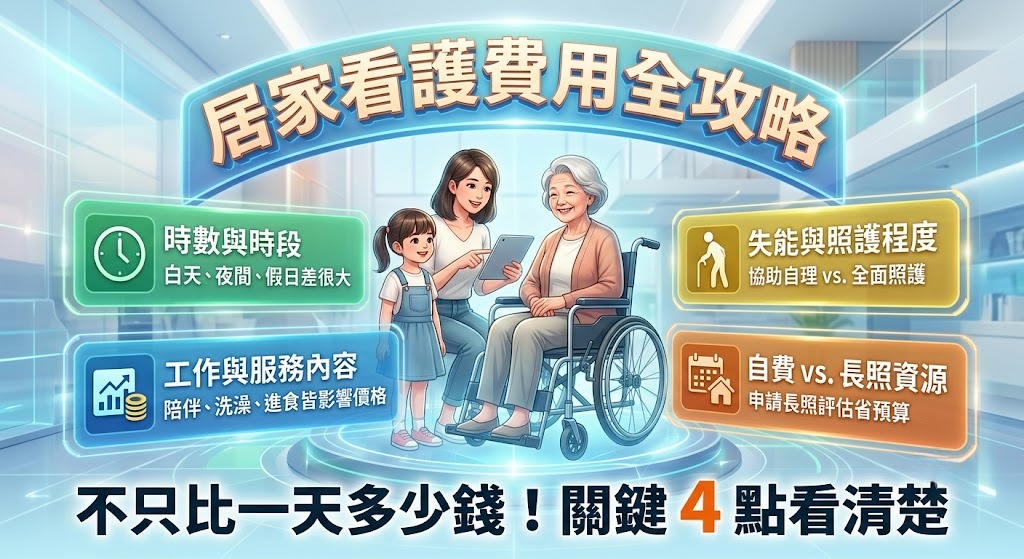 居家看護費用怎麼算？時數、照護程度與選擇方式完整指南
