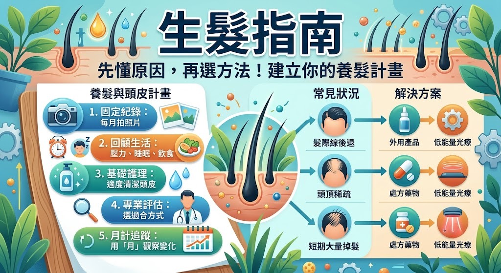 生髮怎麼做？掉髮原因、養髮方法與改善重點完整指南