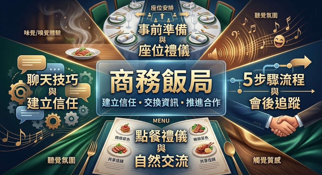 商務飯局怎麼應對？從座位、點餐到聊天技巧完整指南