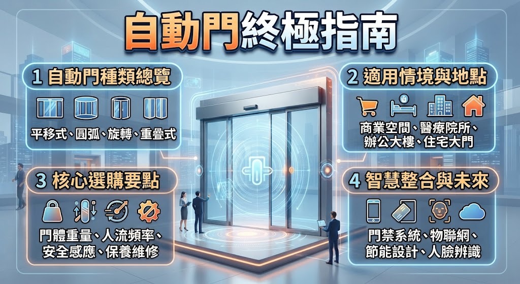 自動門是什麼？種類、安裝流程、選購與保養完整指南