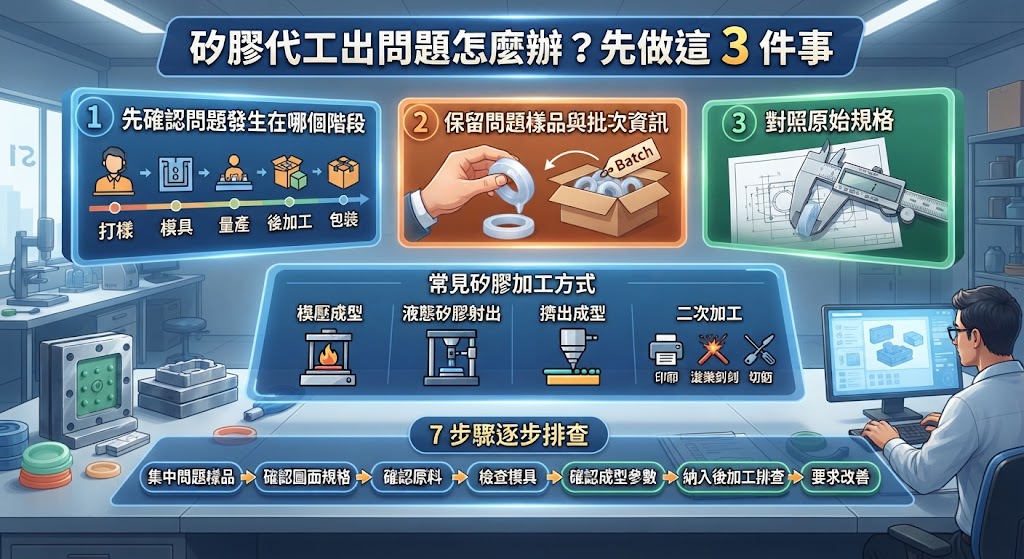 矽膠代工出問題怎麼辦？常見原因、品質排查、打樣注意事項與代工廠挑選指南