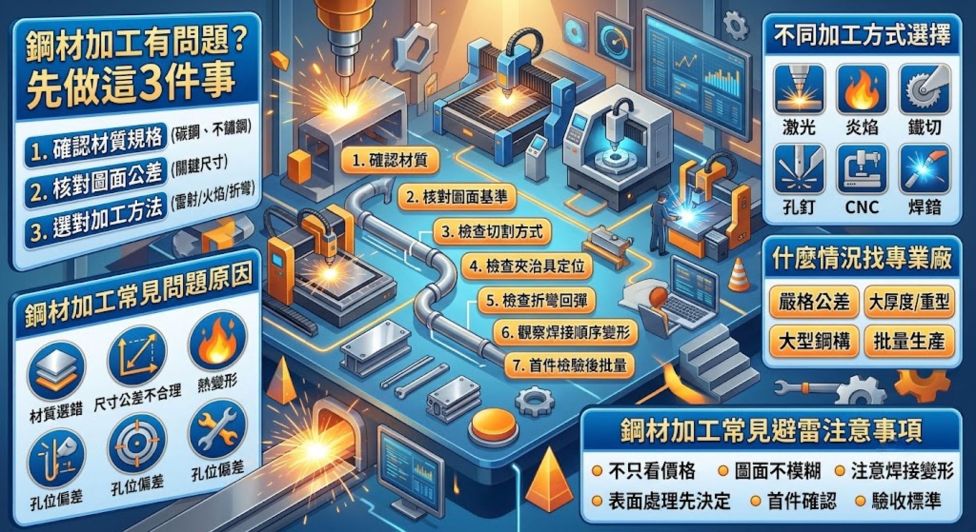 鋼材加工出問題怎麼辦?尺寸誤差、變形、切割與焊接排查一次看