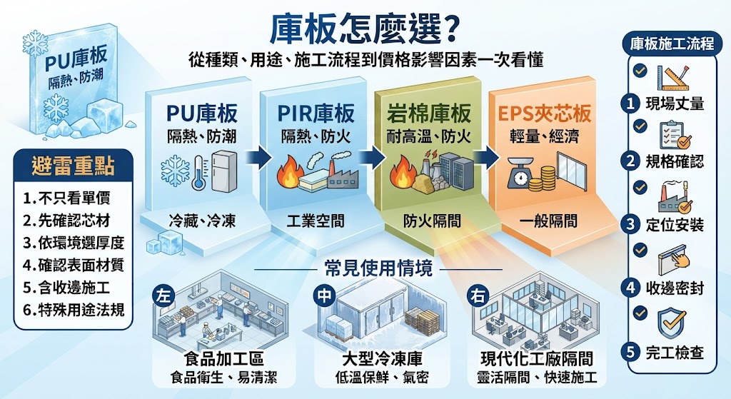 庫板怎麼選?從種類、用途、施工流程到價格影響因素一次看懂