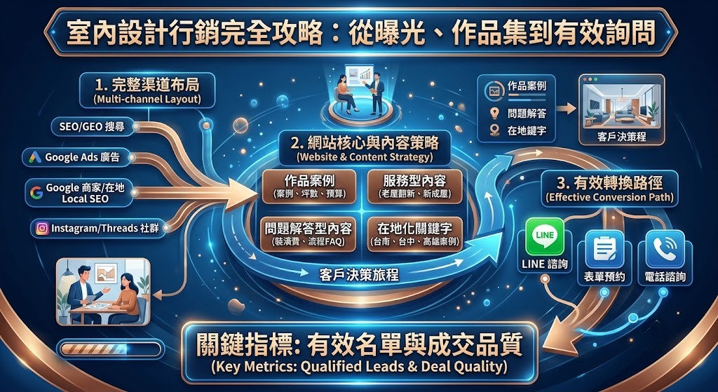 室內設計行銷怎麼做？從曝光、作品集到有效詢問的完整策略
